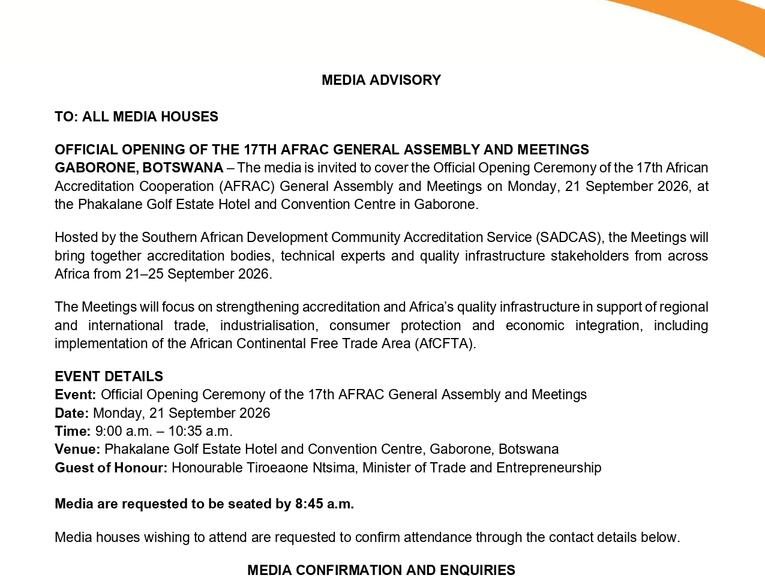 media advisory